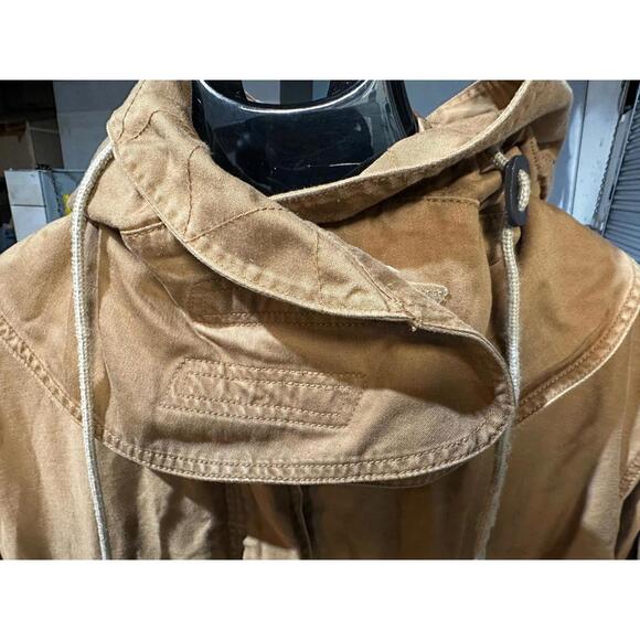 GAP XL Tan Utility Jacket Hooded Cotton Parka - Picture 6 of 6